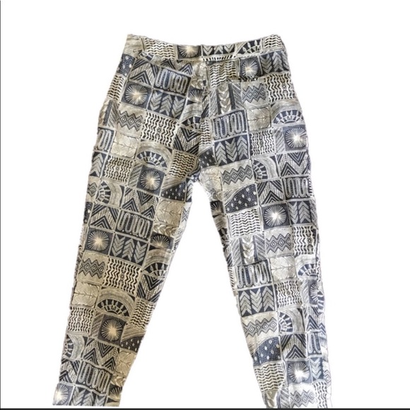 Mara Hoffman| Navy/White Patterned Viscose Pants - Picture 2 of 12